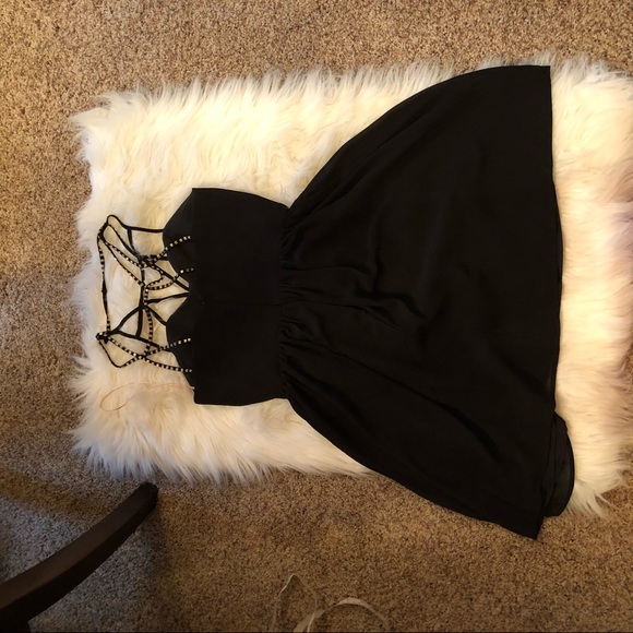 Black and gold beaded dress size XS forever 21 - Picture 5 of 8